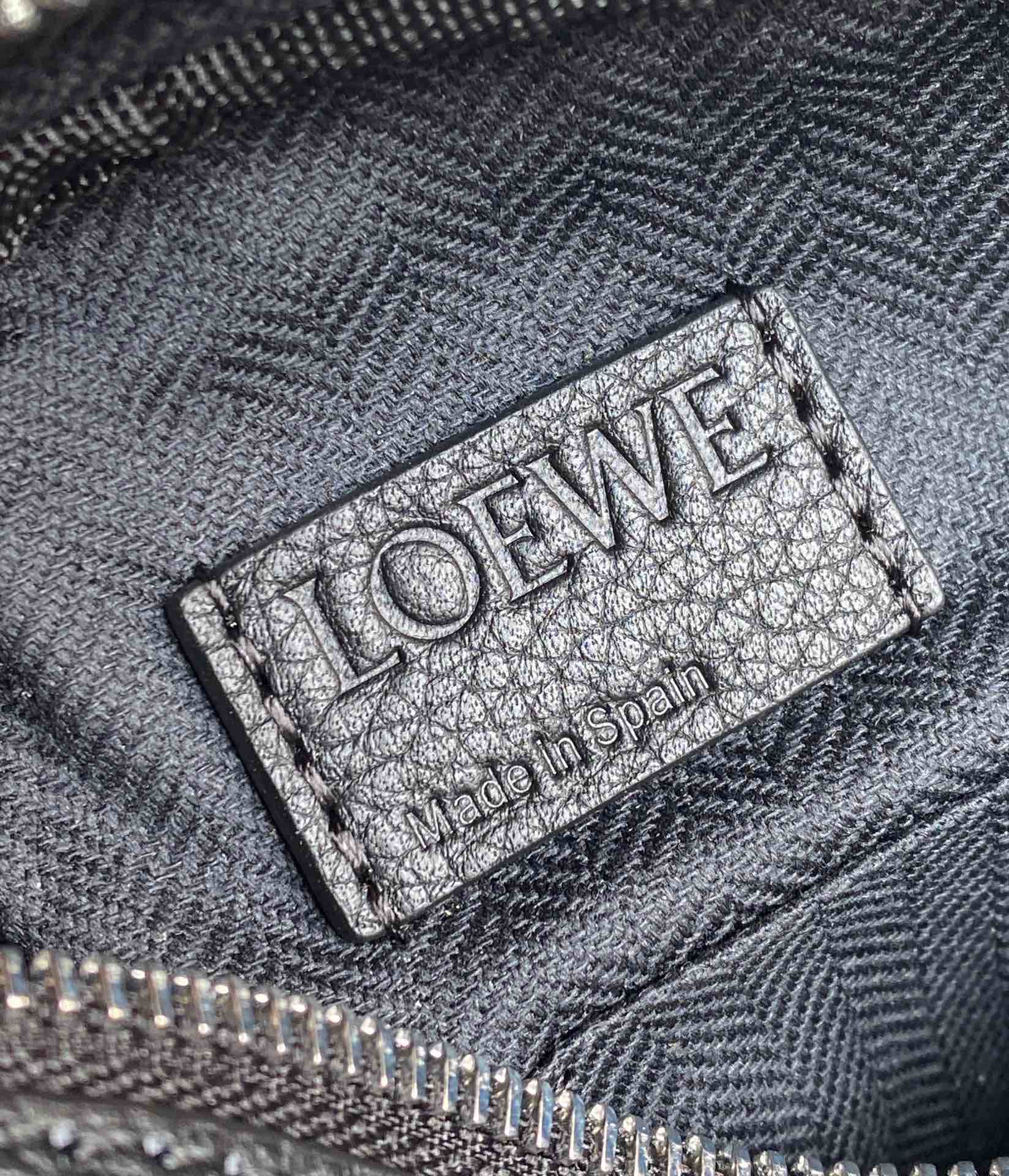 Loewe XS Military Messenger Bag in Soft Grained Calfskin Black